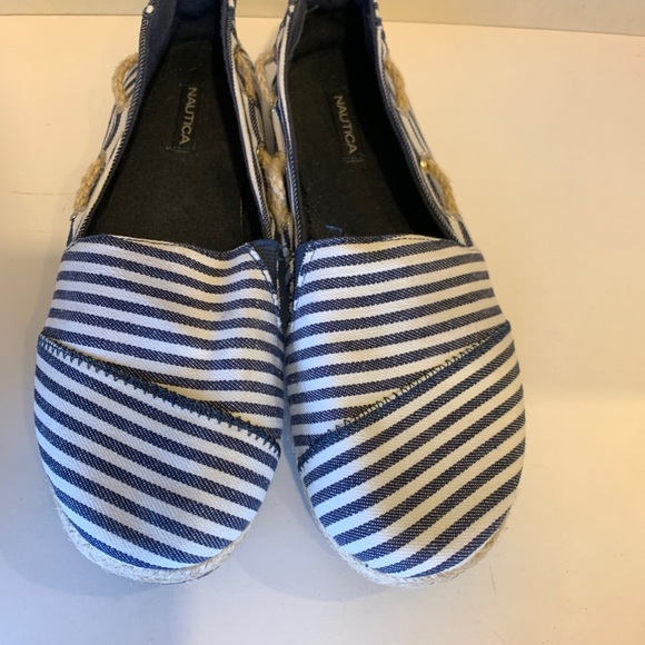 Nautica Espadrille Slip-ons Flats Navy Blue/white - Picture 6 of 6